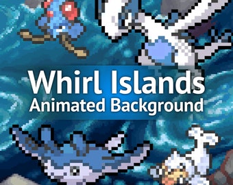 Whirl Islands Pixel Art Animated Background and/or Overlay for Youtube, Twitch, Streaming, Vtuber, Wallpaper & More!