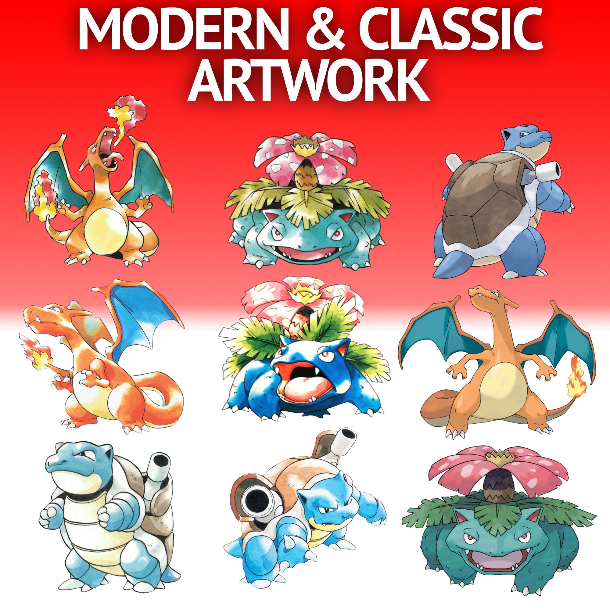 Pokémon Animation Pack Charizard, Blastoise & Venusaur Perfect for