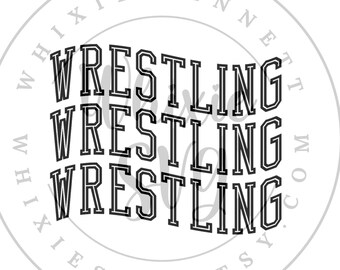 Wrestling SVG Design: PNG Cut File (Digital Download)