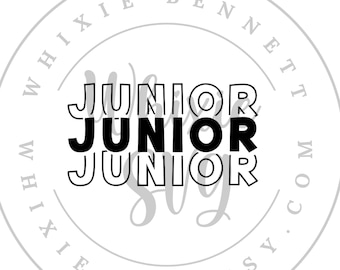 Junior SVG Design: PNG Text File (Digital Download)