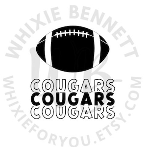 Cougars Football SVG - Cougars Football PNG - Football Mascot Cougars SVG Design - Football Mascot Cougars Png Design - Cougars Svg
