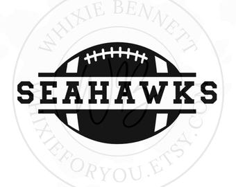 SEAHAWKS Football Mascot SVG PNG Design (Digital Download)