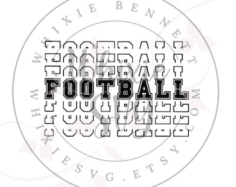 Football Design SVG PNG: Shirt Cut File (Digital Download)
