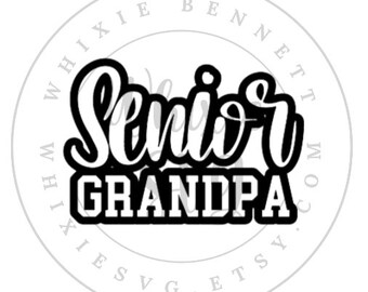 Senior Grandpa SVG Design: PNG File (Digital Download)