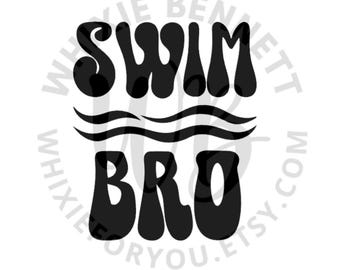 Swim Bro SVG PNG: Brother Swimming Design (Digital Download)