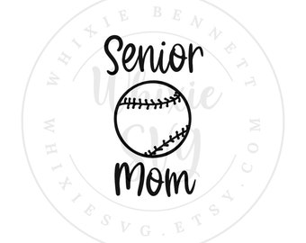 Baseball Softball Mom Senior 2025 SVG PNG Design (Digital Download)