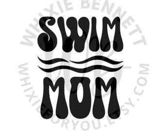 Swim Mom SVG PNG: Gift Design (Digital Download)