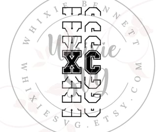 Cross Country SVG Design: XC PNG Cut File (Digital Download)