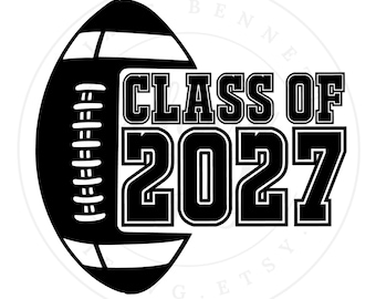 Football Senior 2027 SVG PNG: Class of 2027 (Digital Download)