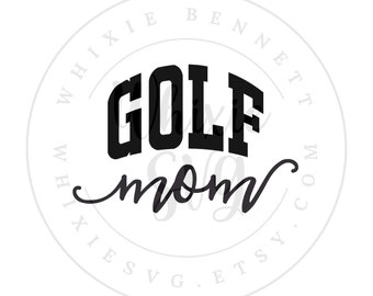 Golf Mom SVG PNG: file di taglio, disegno a sublimazione (download digitale)