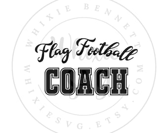 Flag Football Coach SVG PNG: Digital Download