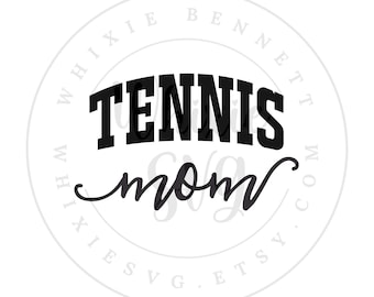 Tennis Mom SVG PNG: Gift Design (Digital Download)