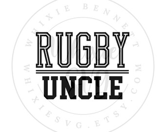 Rugby Uncle SVG PNG: Gift Design (Digital Download)