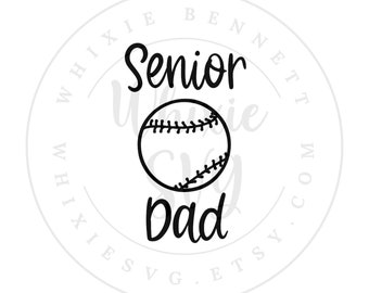 Baseball Softball Senior Dad 2025 SVG PNG Design (Digital Item)