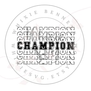 Champion SVG Design - Champion PNG Design - Champion-Druckdatei, Champion-Schnittdatei, Champion-Shirt-Design, Champion-Geschenkdesign