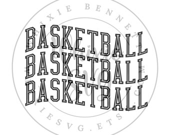 Basketball SVG Design: PNG Clipart (Digital Download)