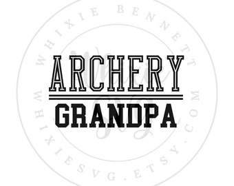 Archery Grandpa SVG PNG: Gift Design (Digital Download)