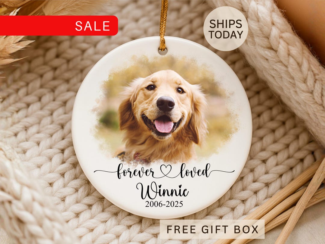 Pet Memorial Ornament Personalized: Custom Dog Loss Keepsake - Etsy