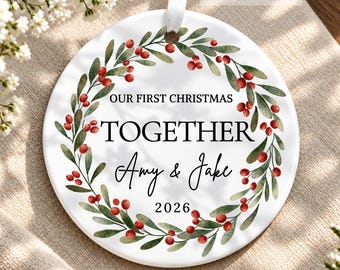 2026 First Christmas Together Ornament - Personalized Couple Ornament