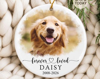 2026 Personalized Pet Memorial Photo Ornament, Pet Loss Keepsake, Custom Dog Ornament