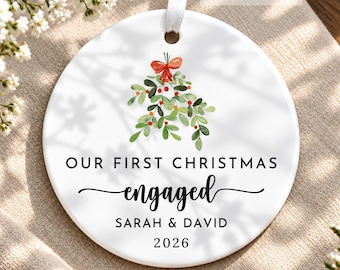 Our First Christmas Engaged Ornament 2026 | 1st Xmas Engaged Gift