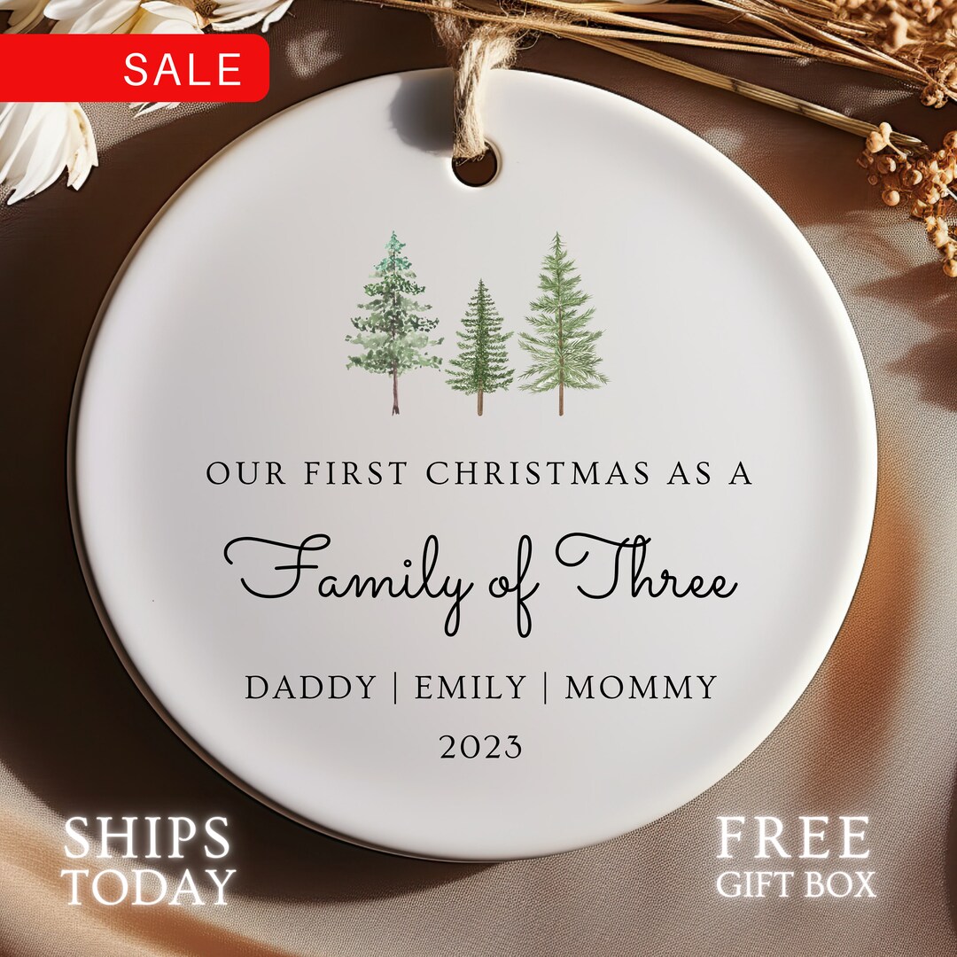 Family Of Three Christmas Ornaments 