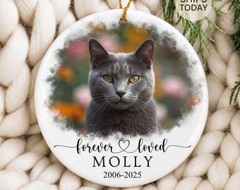 2026 Personalized Pet Photo Memorial Ornament, Custom Dog Loss Keepsake, Cat Photo Remembrance
