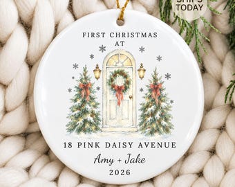 First Christmas New Home Ornament, Personalized New House 2026, Realtors to Clients Gift