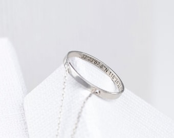 Sterling Silver Hidden Message Necklace, Custom Engraved Text