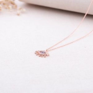 Evil eye Necklace, Sterling Silver Necklace, Gold Necklace, Eye Charm Necklace, Dainty Necklace, Protection, Good luck necklace, Blue silver
