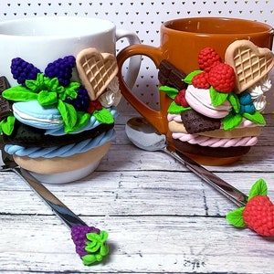 3D cupcake mug, cupcake mug, polymer clay mug,  Christmas gift, Birthday gift, Gift for mum, gift for her