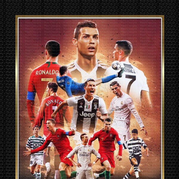 Ronaldo - Manchester United FC - Fabriqué exclusivement par Mashed Designs