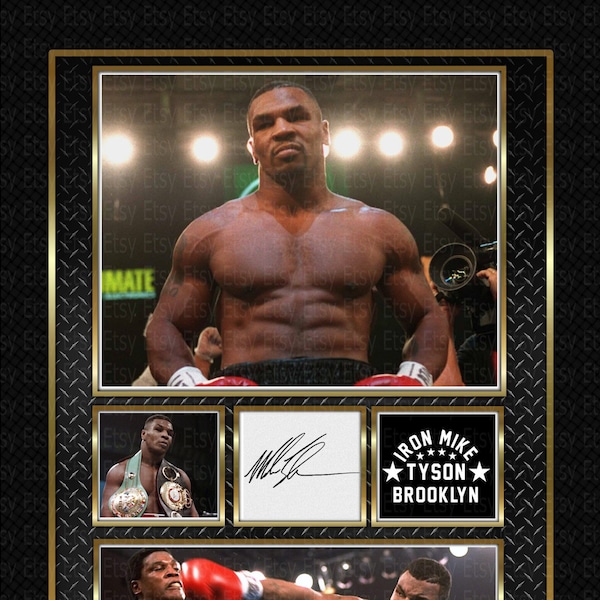 Mike Tyson - Iron Mike - Boxing -  A4 Signed Photo Print Memorabilia
