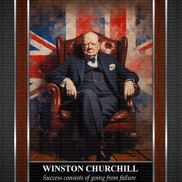 Winston Churchill UK Prime Minister  Original A4 Signed Photo PRINT MEMORABILIA