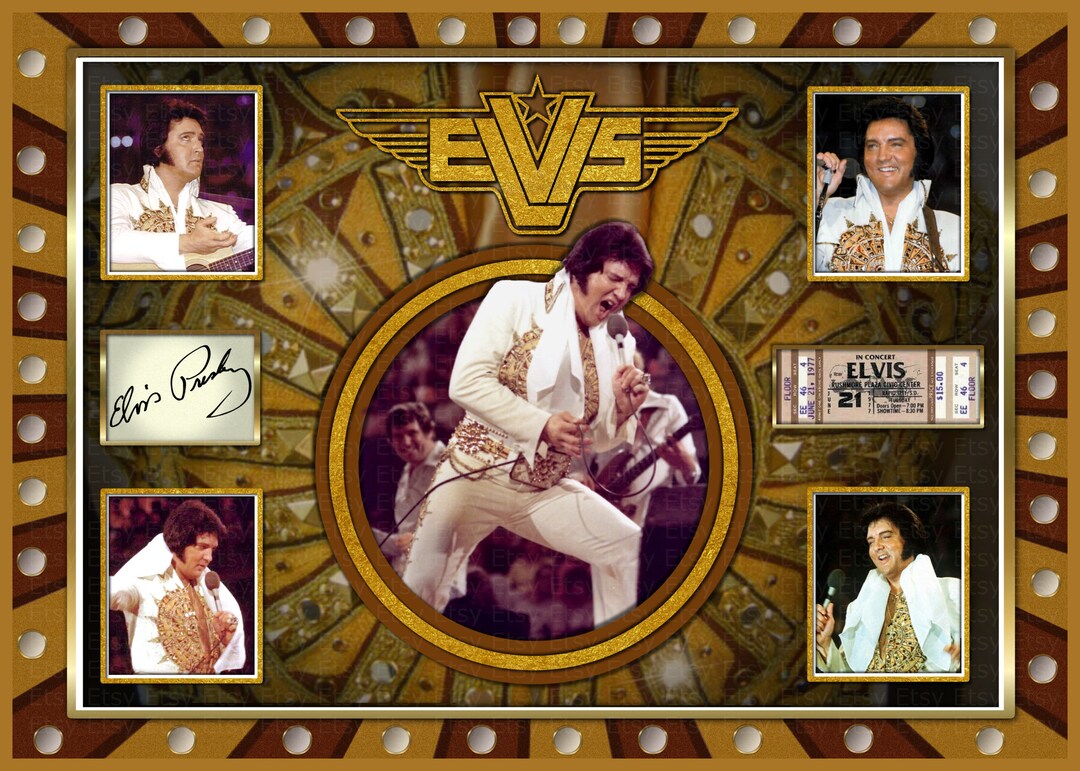 Elvis Presley 1977 CBS Special Signed Original A4 Photo Print Etsy