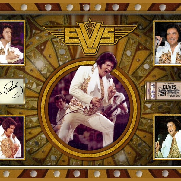 Elvis Presley - 1977 CBS Special -  Signed Original A4 Photo Print