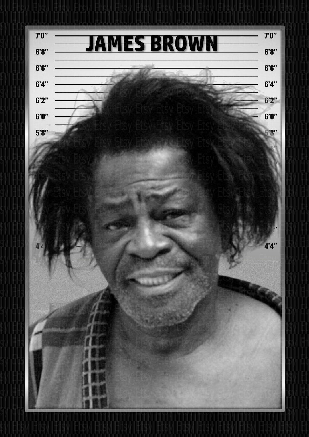 James Brown Celebrity Mugshots Photo Memorabilia Etsy