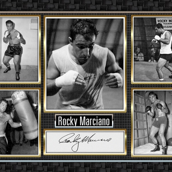 Rocky Marciano - Boxing -  A4 Signed Photo Print Memorabilia