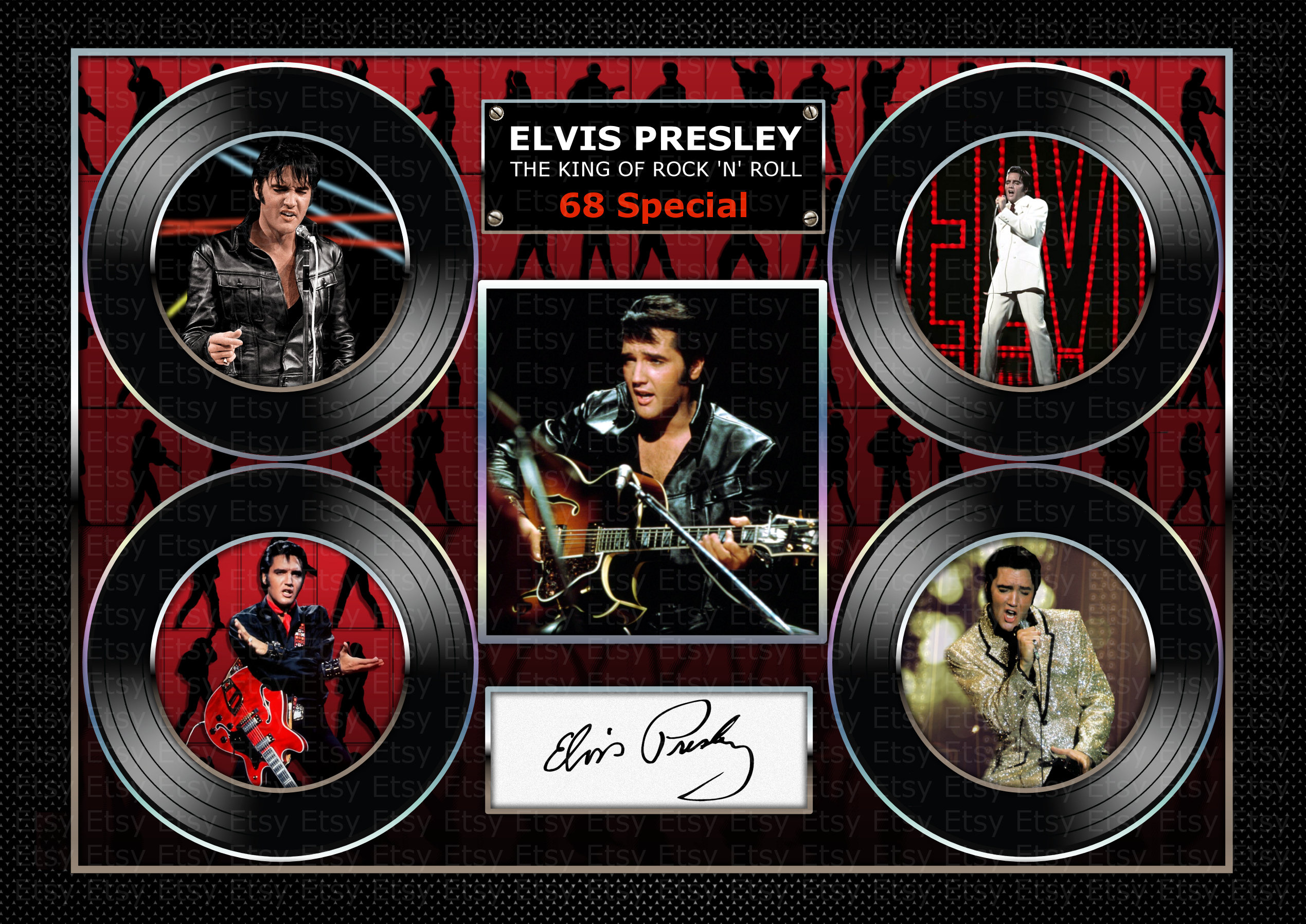 🎸Silver Ribbon Elvis Presley Bookmark Lyrics Can't Help Falling