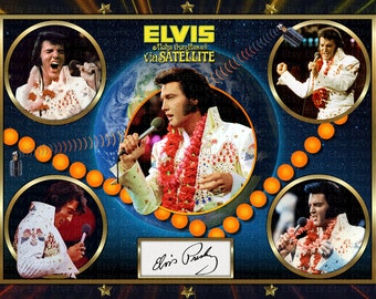 Elvis Presley - Aloha From Hawaii -  Signed Original A4 PHOTO PRINT MEMORABILIA