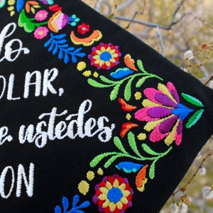 Embroidered Mexican Grad Cap Topper Graduation Cap Topper Grad Gift Custom Embroidery Latina Colorful Mexican Grad Cap Handmade image 6