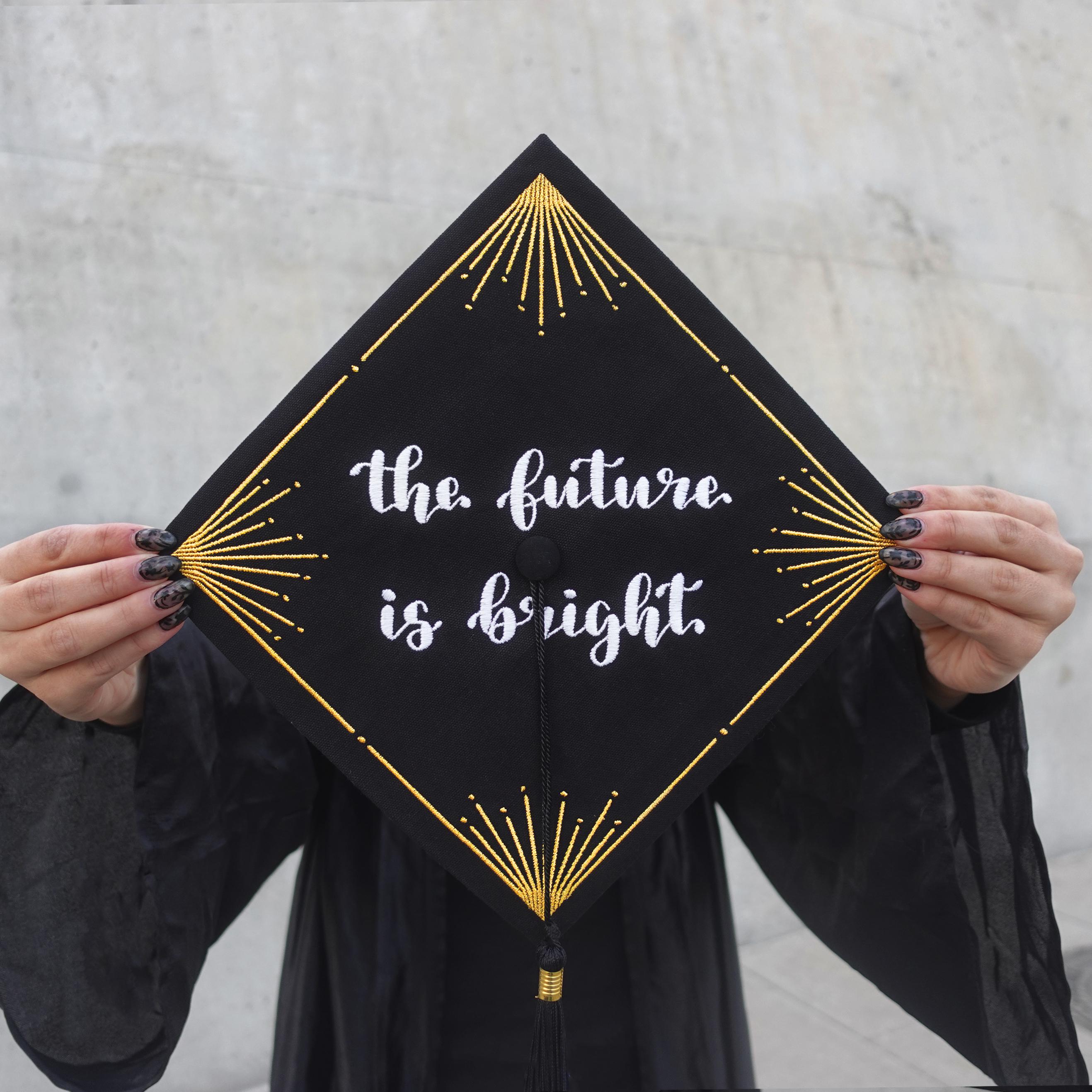 Custom Embroidered Graduation Cap Topper | Personalized Grad Cap ...