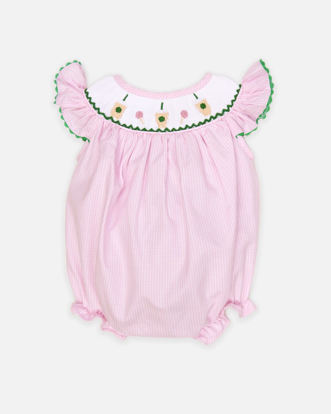 Smocked Angel Sleeve Bubble - Pink Geo main image 0