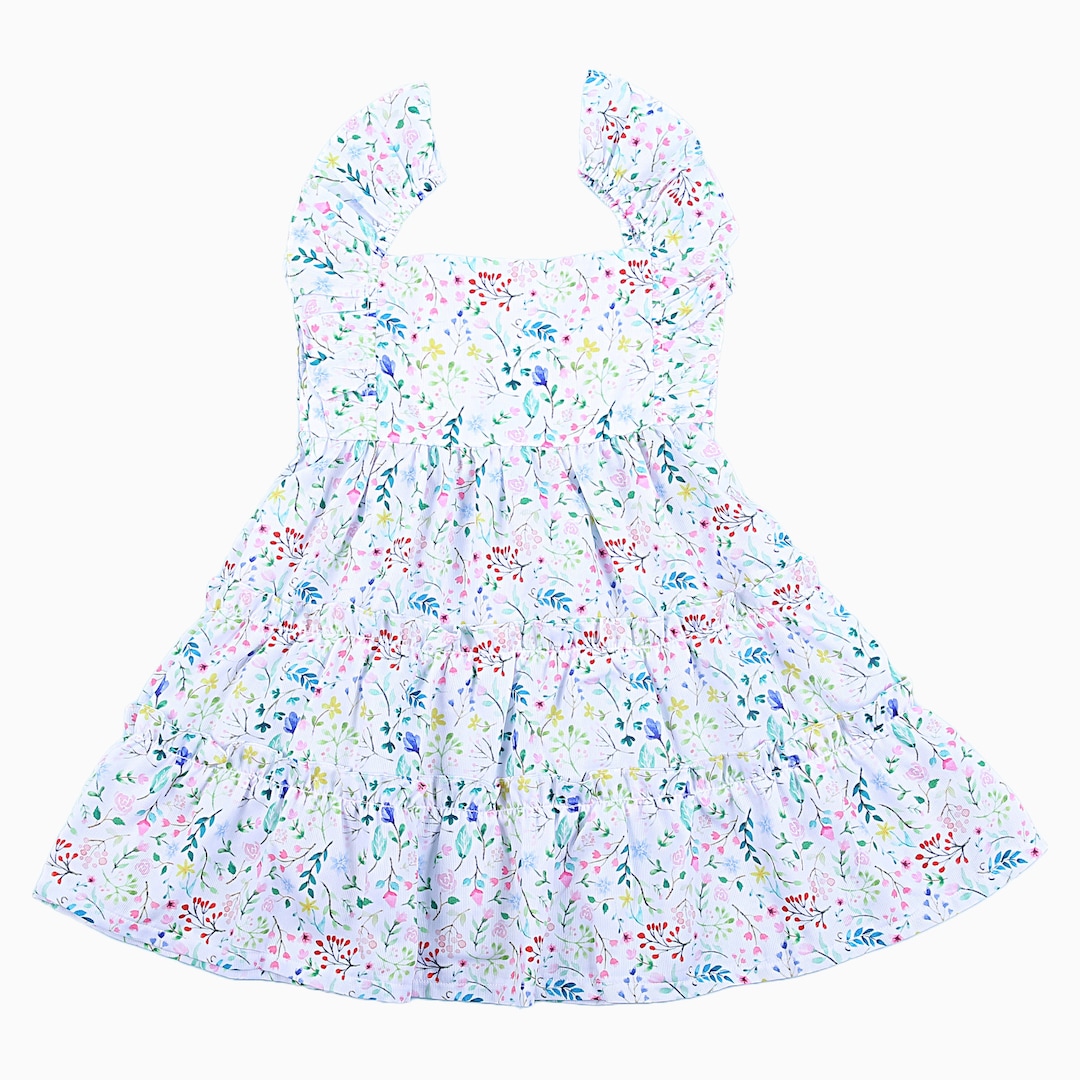 Smocked Floral Midi Dress main image 0