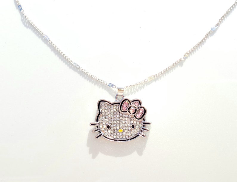 Diamante hello kitty y2k necklace quick fast shipping 