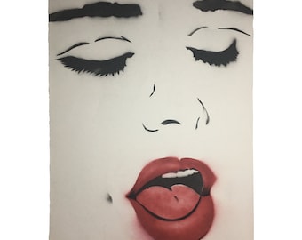 Flora - Original Hand-Painted Large Canvas Stencil Graffiti Street Art Spray Paint Pop Art Style Painting Gallery Home Decor