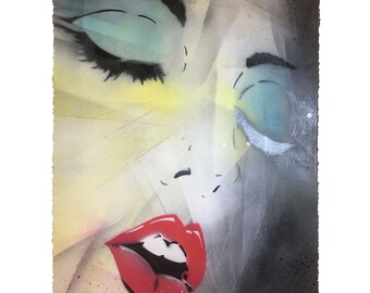 Ceres - Original Hand-Painted Large Canvas Stencil Graffiti Street Art Spray Paint Pop Art Style Painting Gallery Home Decor