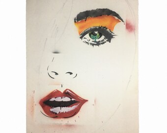 Victoria - Original Hand-Painted Large Canvas Stencil Graffiti Street Art Spray Paint Pop Art Style Painting Gallery Home Decor