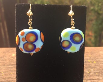 Lampwork dangle earrings