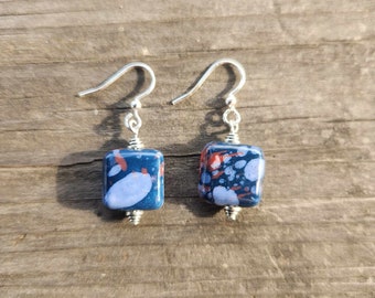 Ceramic dangle earrings
